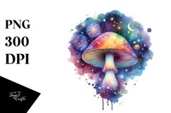 Colorful Magical Celestial Mushroom Clipart Product Image 3