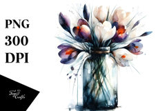 Abstract Crocus Bottle | Watercolor Product Image 1