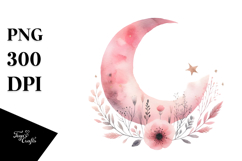 Simple Pinkish Moon PNG Product Image 1