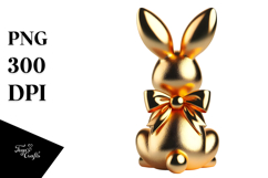 Colorful Bunny Sitting PNG Product Image 1
