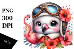 Colorful Small Baby Flamingo | Clipart Product Image 1