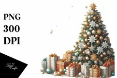 Christmas Tree with Gifts, PNG Product Image 1