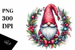 Vibrant Detailed Christmas Gnome, PNG Product Image 1