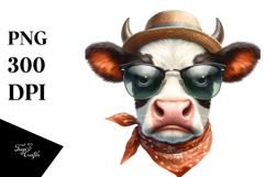 Funny Baby Cow with Disgusted Look, PNG Product Image 1