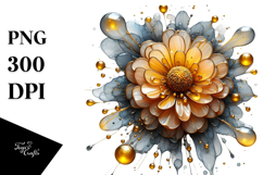 Abstract Glossy Marigold, Transparent PNG Product Image 1