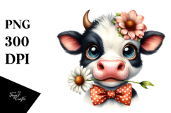 Cow with Party Hat, High-Res PNG Product Image 1