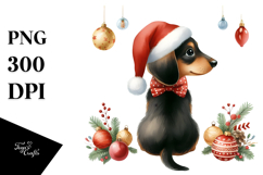 Christmas Dachshund PNG Product Image 1
