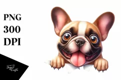 Crazy Looking French Bulldog Smiling | Clipart Product Image 1
