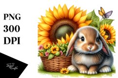 Baby Bunny Sunflower Clipart Product Image 3