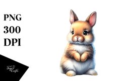 Baby Bunny Sunflower Clipart Product Image 1