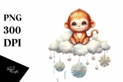 Vibrant Baby Monkey, Transparent PNG Product Image 1