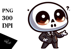 Sarcastic Skeleton Cartoon PNG Product Image 1