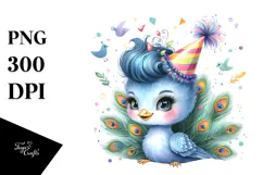 Cute Baby Peacock, High-Res PNG Product Image 1