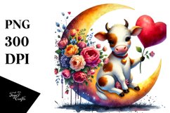 Cow with Heart, PNG Product Image 1