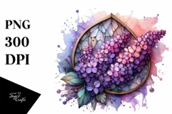 Abstract Wooden Stained Lilac | Watercolor Splash Product Image 3