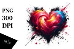Heart Paintbrush Painting PNG Product Image 1