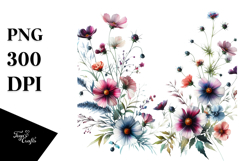 Wild Flowers Bold | Sublimation Clipart Product Image 1