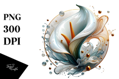 Abstract Golden Calla Lily PNG Product Image 1
