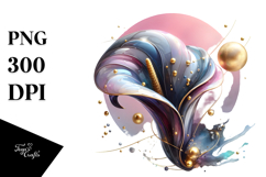 Abstract Golden Calla Lily PNG Product Image 1