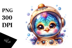 Goofy Baby Peacock PNG Product Image 1