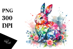 Colorful Bunny Diamonds Splashy PNG Product Image 1