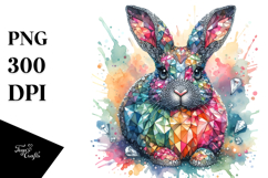 Colorful Bunny Diamonds Splashy PNG Product Image 1