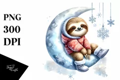 Winter Baby Sloth, High-Res PNG Product Image 3