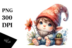 Cute Baby Gnome, Transparent PNG Product Image 1