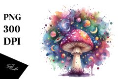 Colorful Magical Celestial Mushroom | Clipart Product Image 1