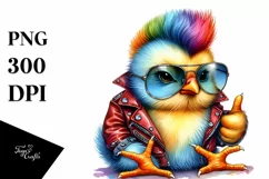 Funny Baby Chicken Sitting PNG Product Image 3