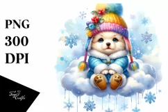 Winter Baby Puppy, Transparent PNG Product Image 3