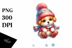 Winter Baby Puppy, Transparent PNG Product Image 1