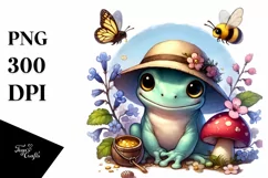 Digital Painting Baby Frog PNG Product Image 1
