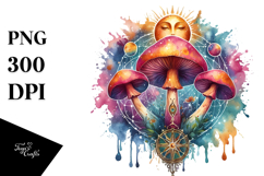 Magical Celestial Mushroom Tarot PNG Product Image 1