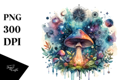 Magical Celestial Mushroom Tarot PNG Product Image 1