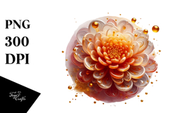 Glossy Marigold Splash PNG Product Image 1