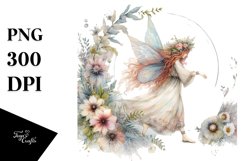 Washed Watercolor Boho Fairy PNG Product Image 1