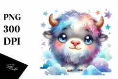 Colorful Baby Musk Ox Clipart Product Image 3