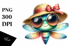 Cute Baby Dragonfly with Sunglasses and Sun Hat Product Image 1