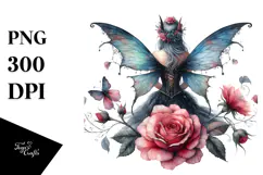 Gothic Fairy Flower Creative View PNG Product Image 1