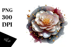 Abstract Glossy Camellia, Transparent PNG Product Image 1
