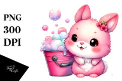 Vibrant Pink-ish Cute Rabbit Clipart Product Image 3
