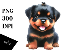 Cute Rottweiler, Transparent PNG Product Image 1