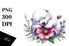 Cute Baby Polar Bear Sleeping Product Image 1