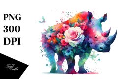 Vibrant Rhino Abstract Clipart Product Image 1