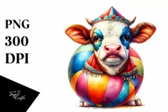 Baby Cow at Big Top PNG Product Image 1