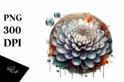Glossy Chrysanthemum | Sublimation | Clipart Product Image 1