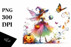 Fairy Halloween Cute Vibrant Drawing | Sublimation | Product Image 3