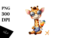 Sloth in Beachwear, Transparent PNG Product Image 1