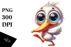 Colorful Pelican Cartoon | Sublimation Clipart Product Image 1
